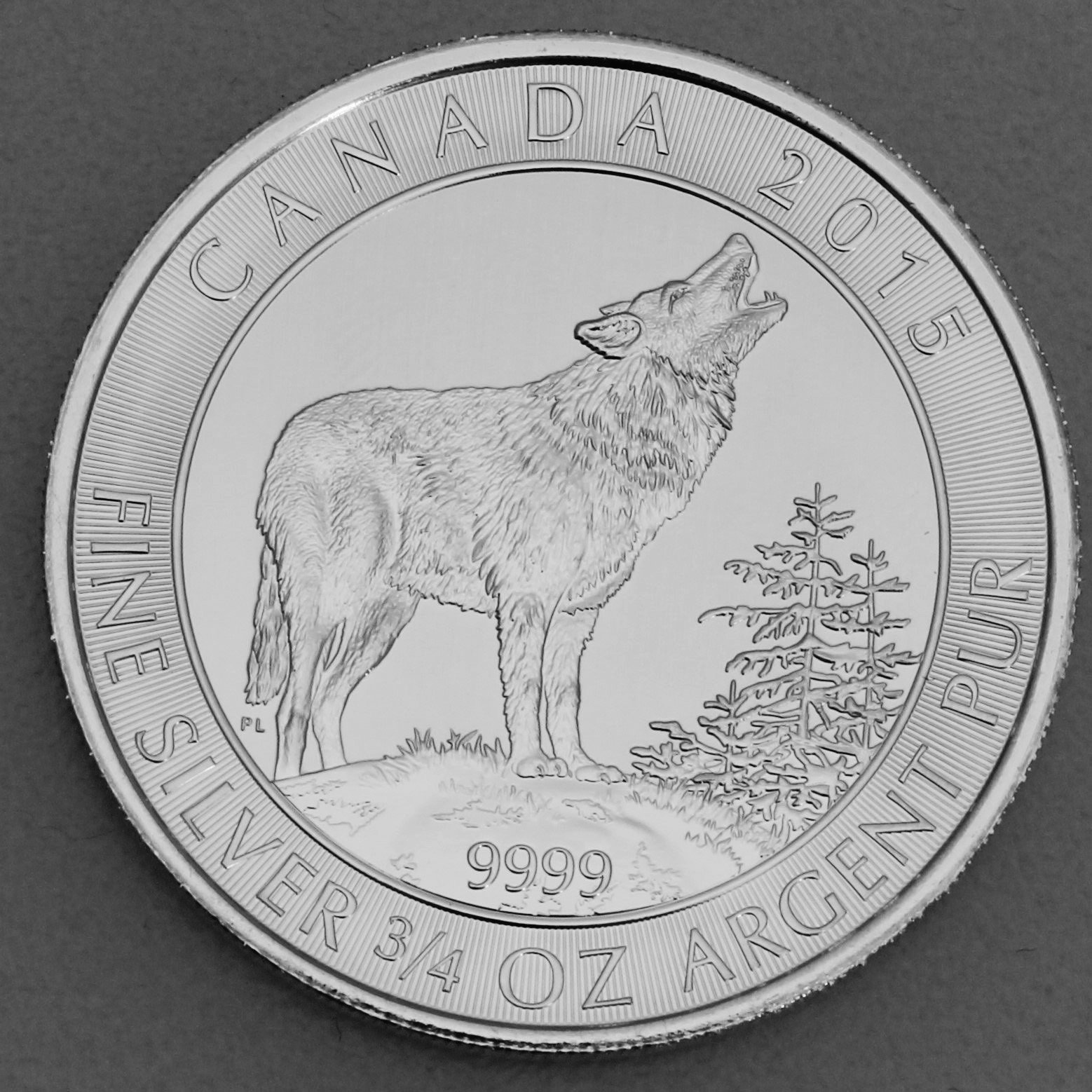 Silbermünze 3/4oz "Grey Wolf" 2015 (Kanada) - Hauptansicht