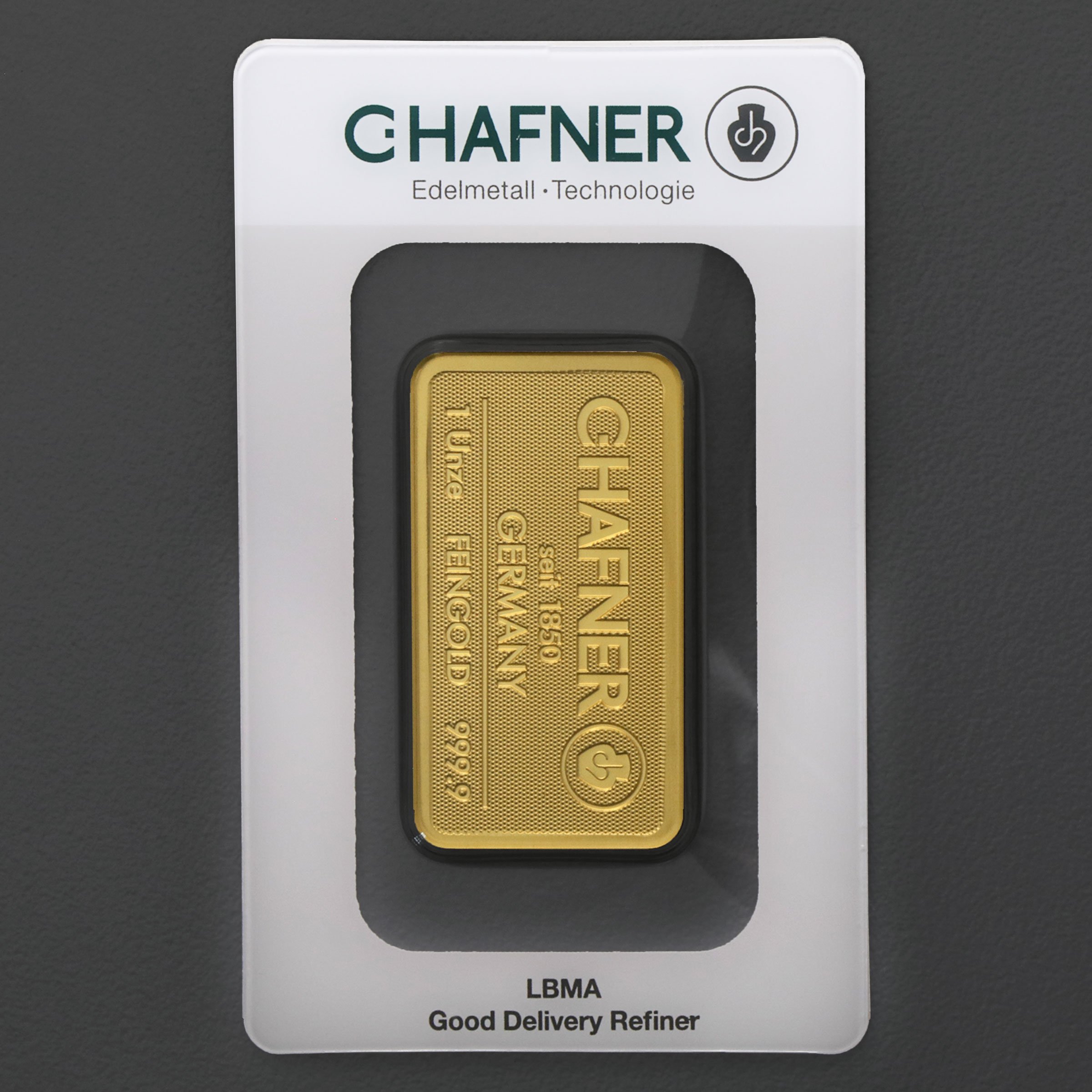 Goldbarren 1oz "C.HAFNER - Prägeform" - Hauptansicht