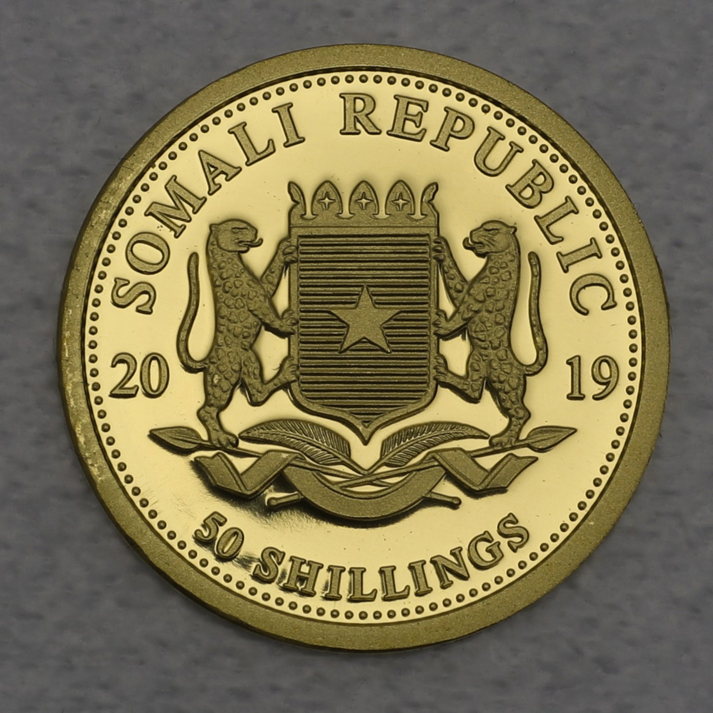 Goldmünze 1/25oz "Elefant" 2019 African Wildlife (Somalia) - Detailansicht 1
