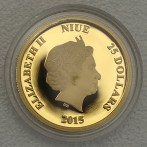 Goldmünze 1/4oz "Jahr der Ziege" 2015 Lunar – New Zealand Mint (Niue) - Miniaturansicht 2