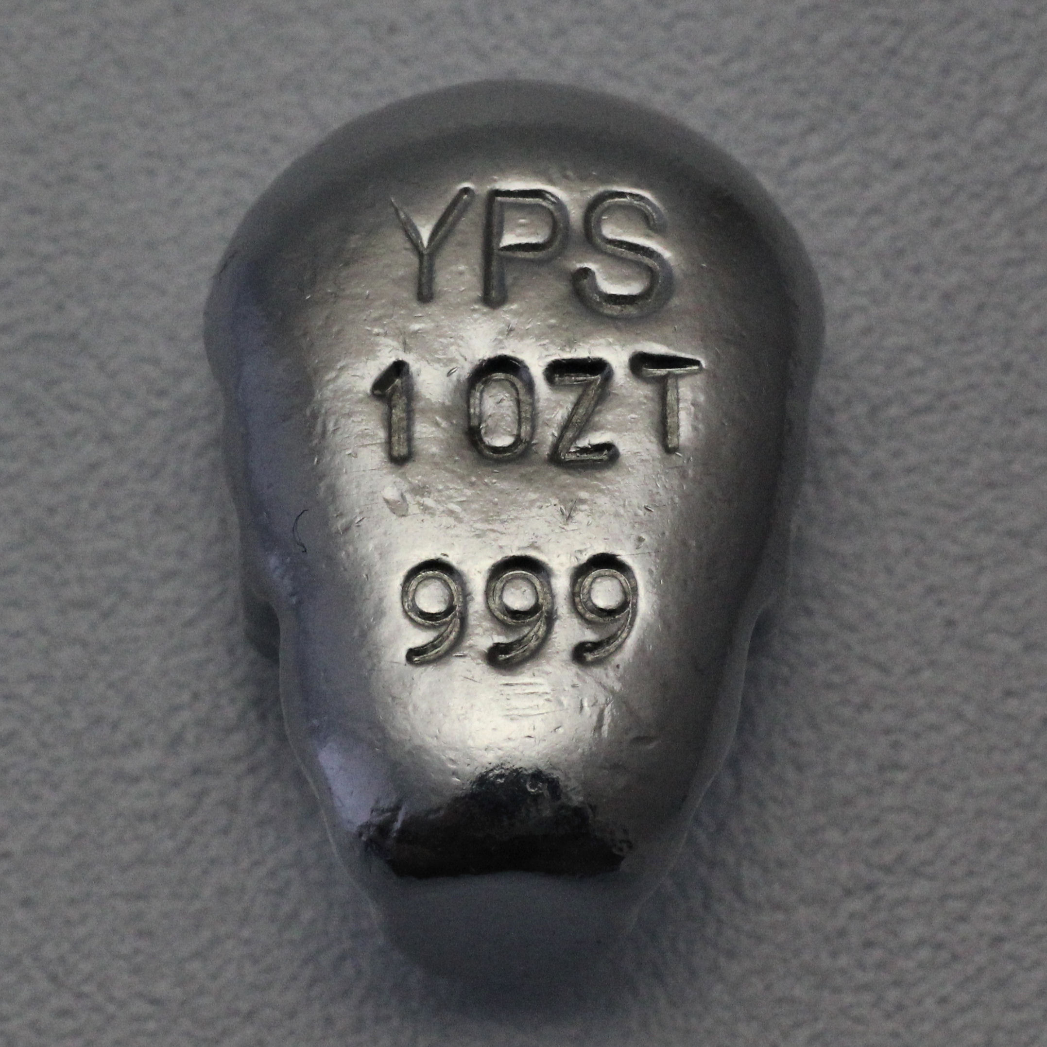 Silber 3-D Barren "Totenkopf" 1oz, gegossen - Detailansicht 1
