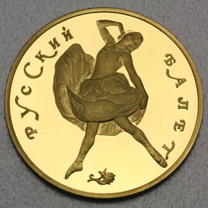 Goldmünze 100 Rubel "Ballerina" Russisches Ballet (Russland) - Miniaturansicht 2