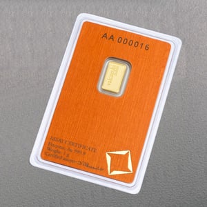 Goldbarren 1g VALCAMBI geprägt - Miniaturansicht 2