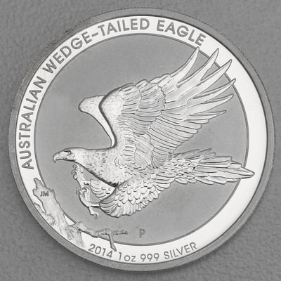 Silbermünze 1oz "Wedge-tailed Eagle" 2014 (Australien) - Miniaturansicht 1