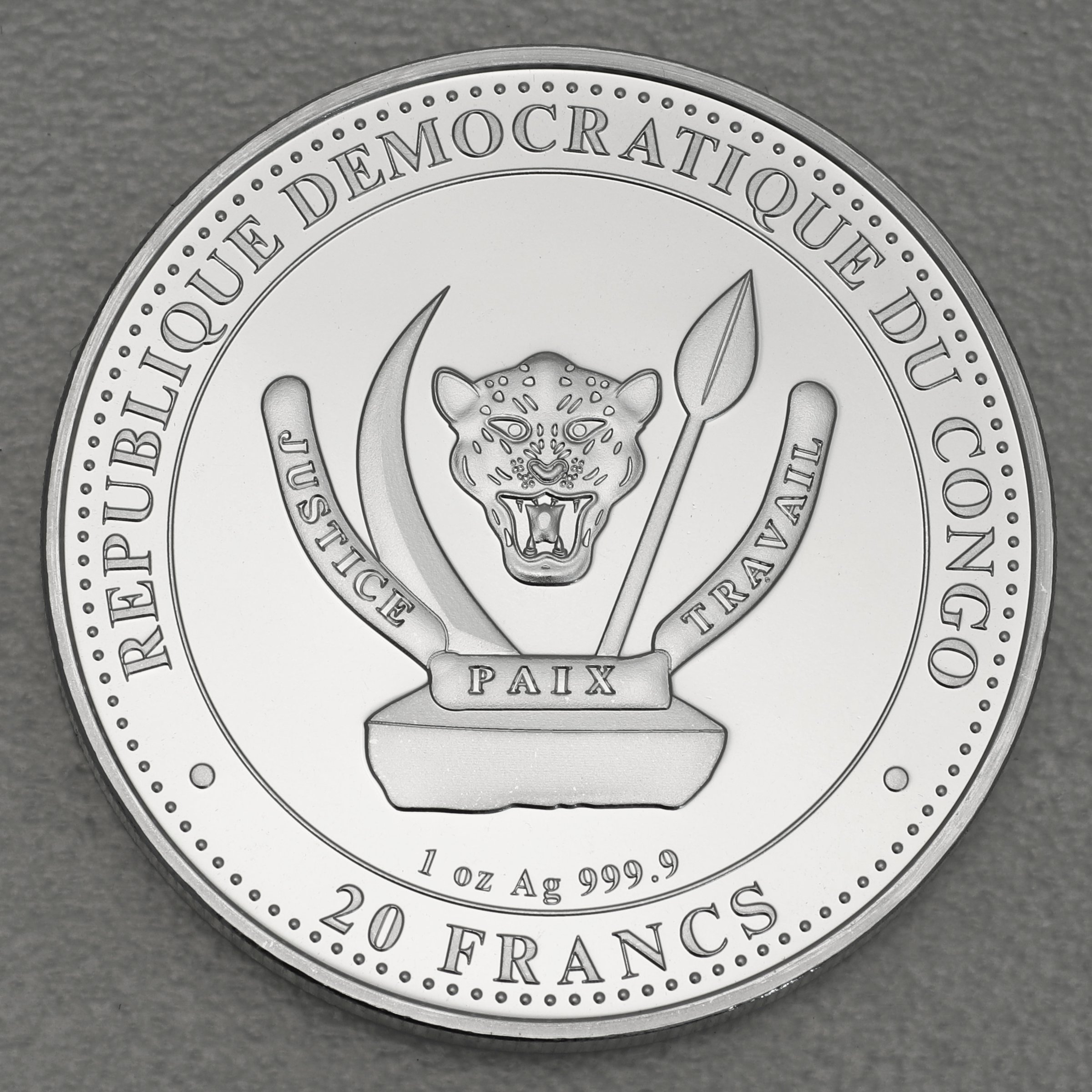 Silbermünze 1oz "Tyrannosaurus Rex 2020" Prehistoric Life (Kongo) - Detailansicht 1