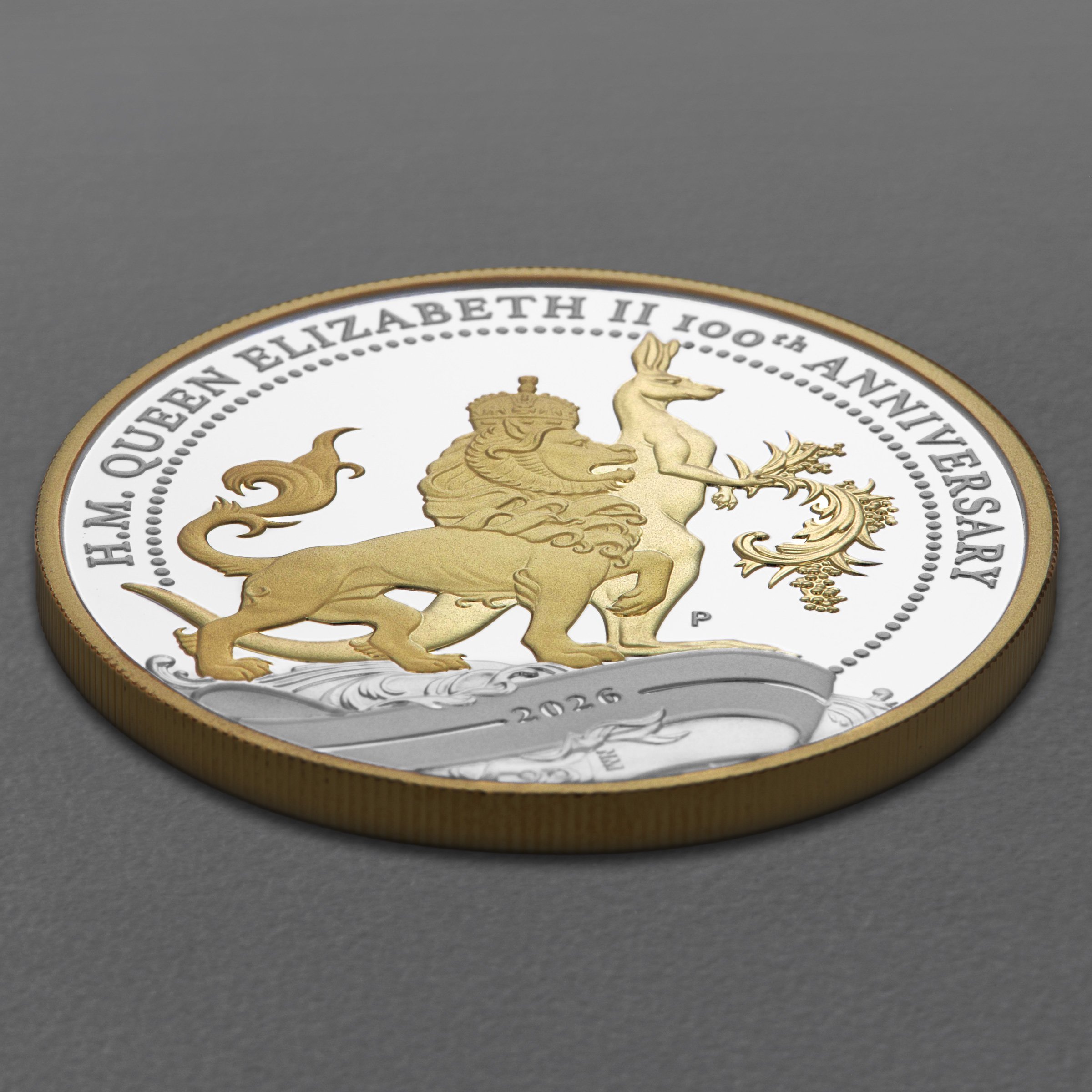 Silbermünze 3 x 1oz "H.M. Queen Elizabeth II 100th Anniversary" 2026 (PP/verg./kol.) Set – 3-teilig - Detailansicht 7