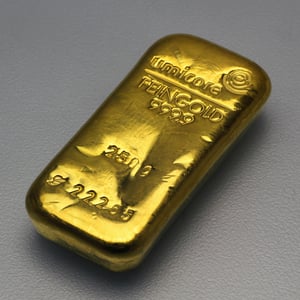 Goldbarren 250g UMICORE gegossen - Hauptansicht