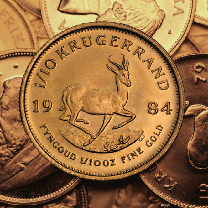 Goldmünze 1/10oz "Krügerrand" verschiedene Jahrgänge (Südafrika) - Detailansicht 7