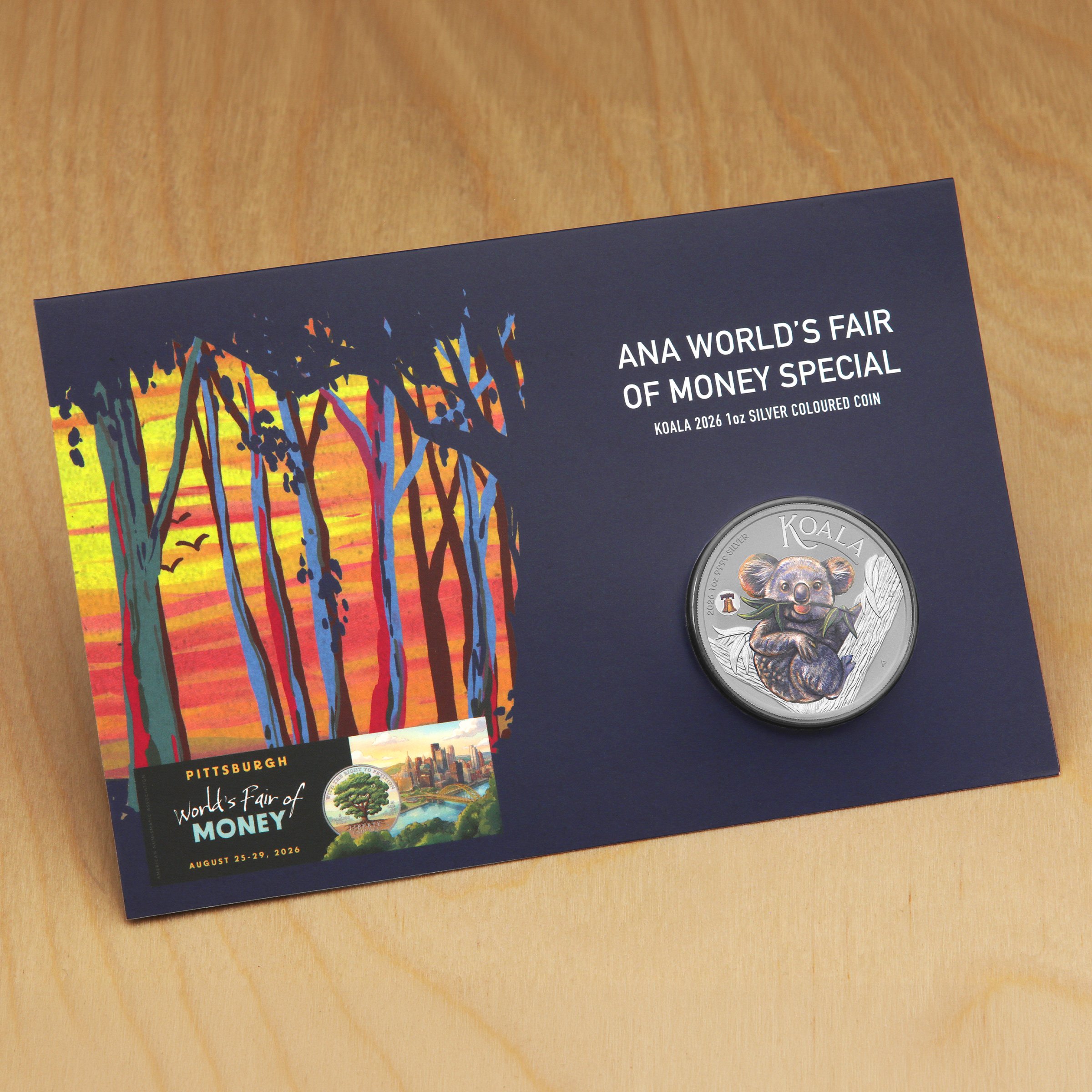 Silbermünze 1oz "Koala" 2026 (koloriert) ANA World s Fair of Money Special (Australien) - Detailansicht 6