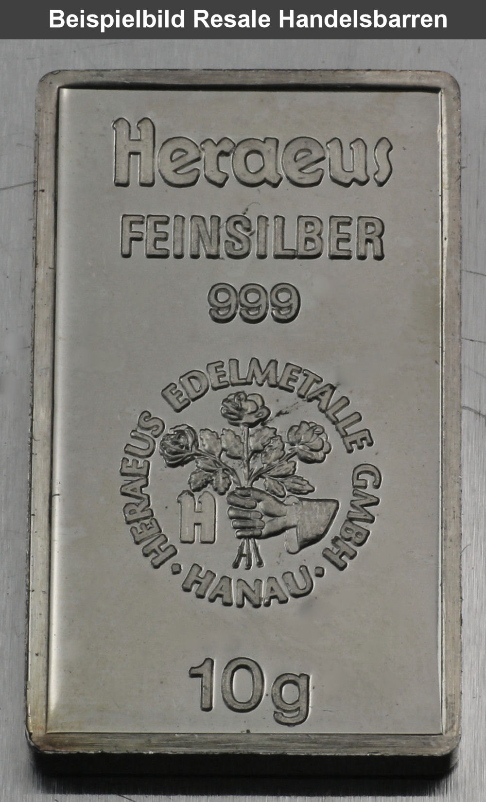 Silberbarren 10g (Resale) - Detailansicht 2