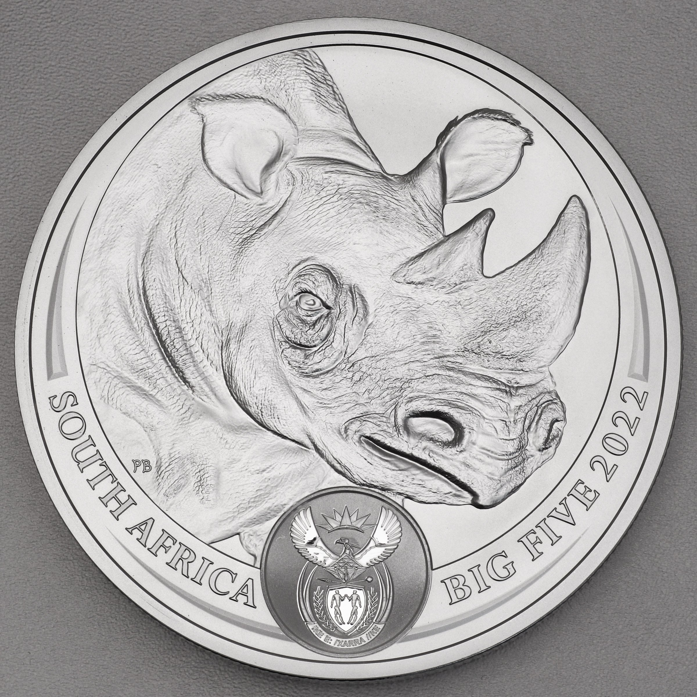 Silbermünze 1kg "Nashorn" 2022 Big Five II (Südafrika) - Hauptansicht