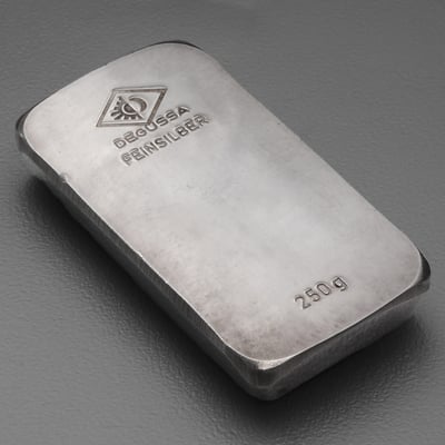 Silberbarren 250g DEGUSSA (Resale) - Miniaturansicht 2