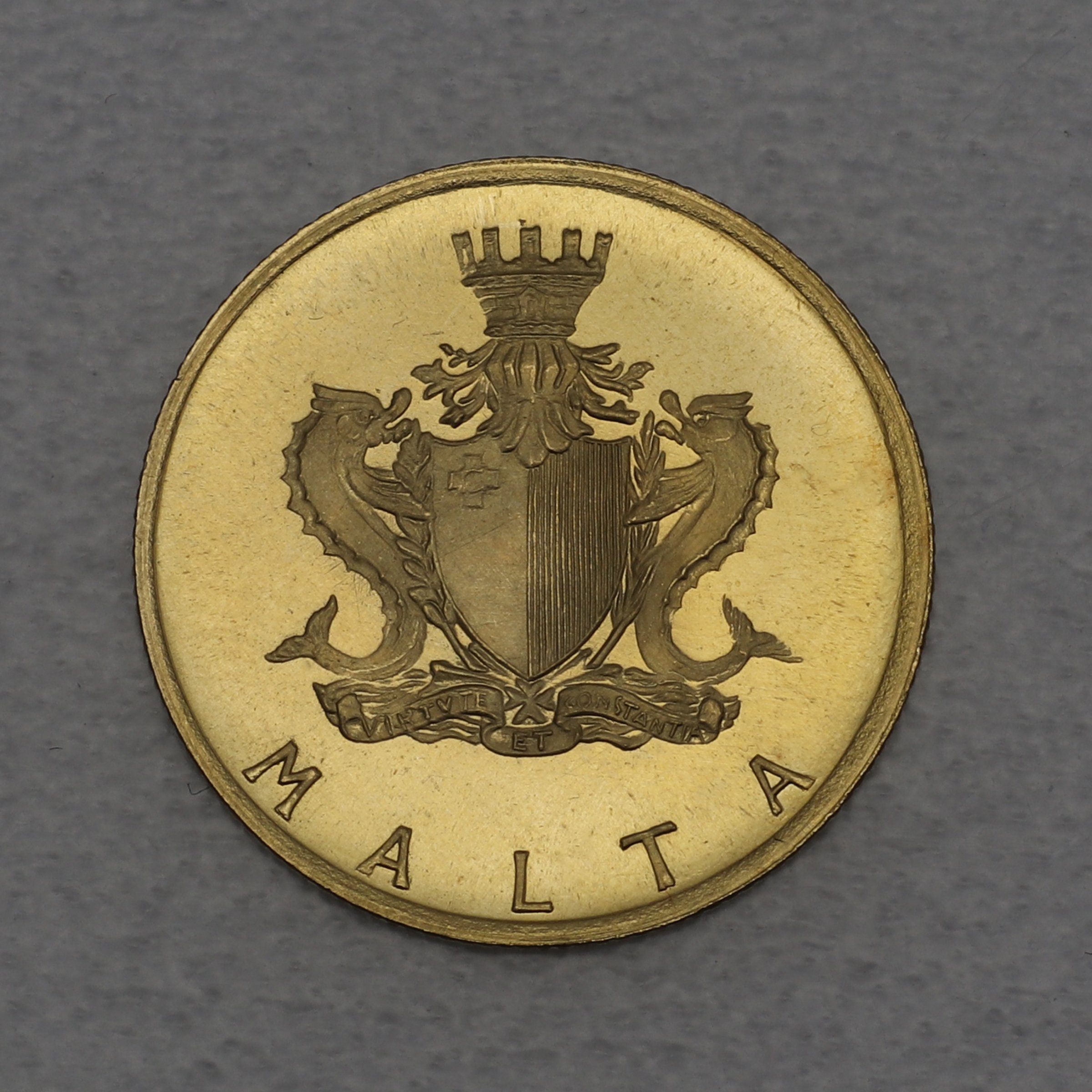 Goldmünze 5 Pounds 1972 (Malta) - Detailansicht 1