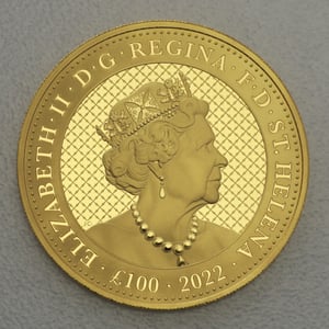 Goldmünze 1oz "Kobra" 2022 Cash Coin Indian Wildlife (St. Helena) - Miniaturansicht 2
