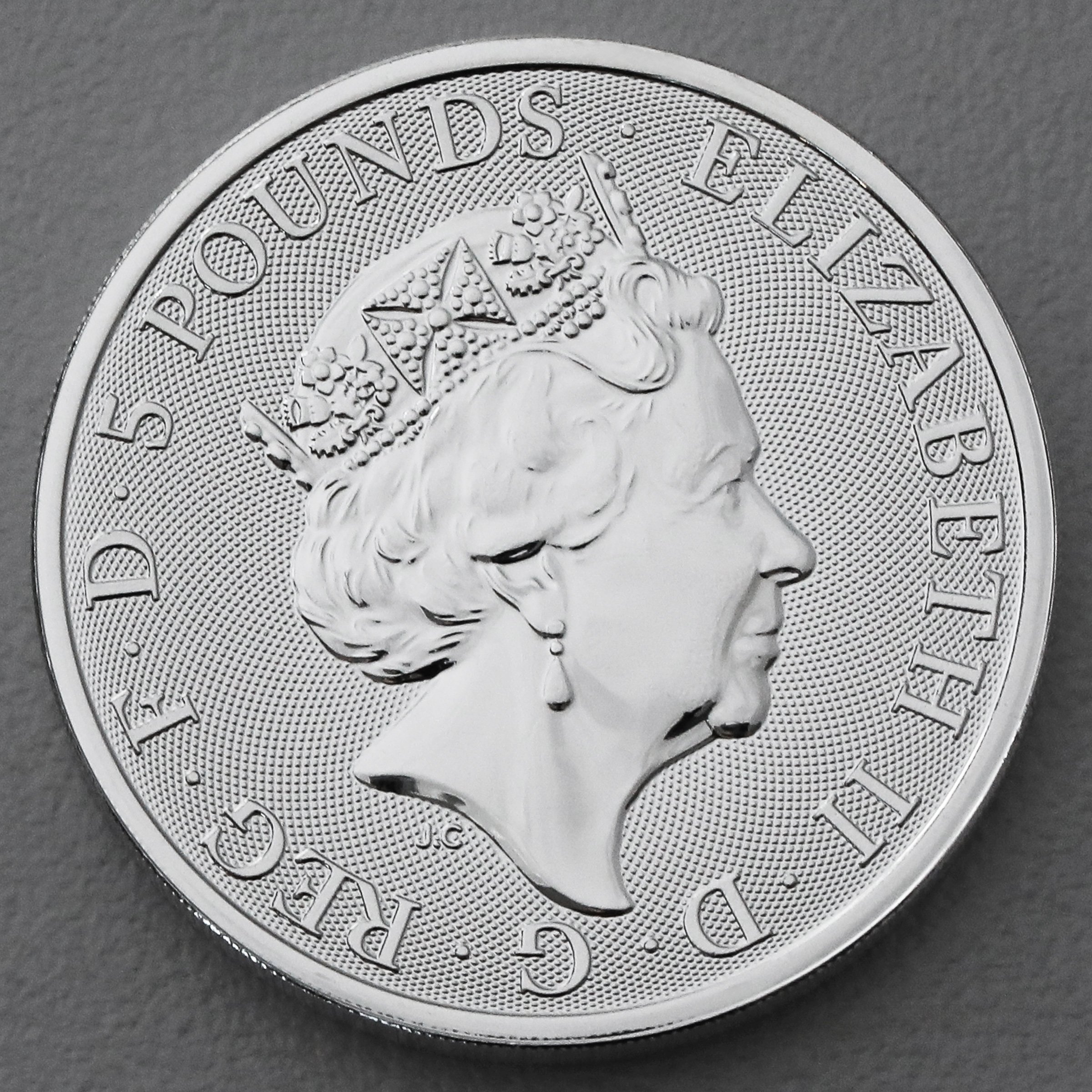 Silbermünze 2oz "Yale of Beaufort" 2023 Royal Tudor Beasts (Großbritannien) - Detailansicht 1