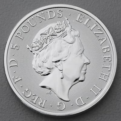 Silbermünze 2oz "Yale of Beaufort" 2023 Royal Tudor Beasts (Großbritannien) - Miniaturansicht 2
