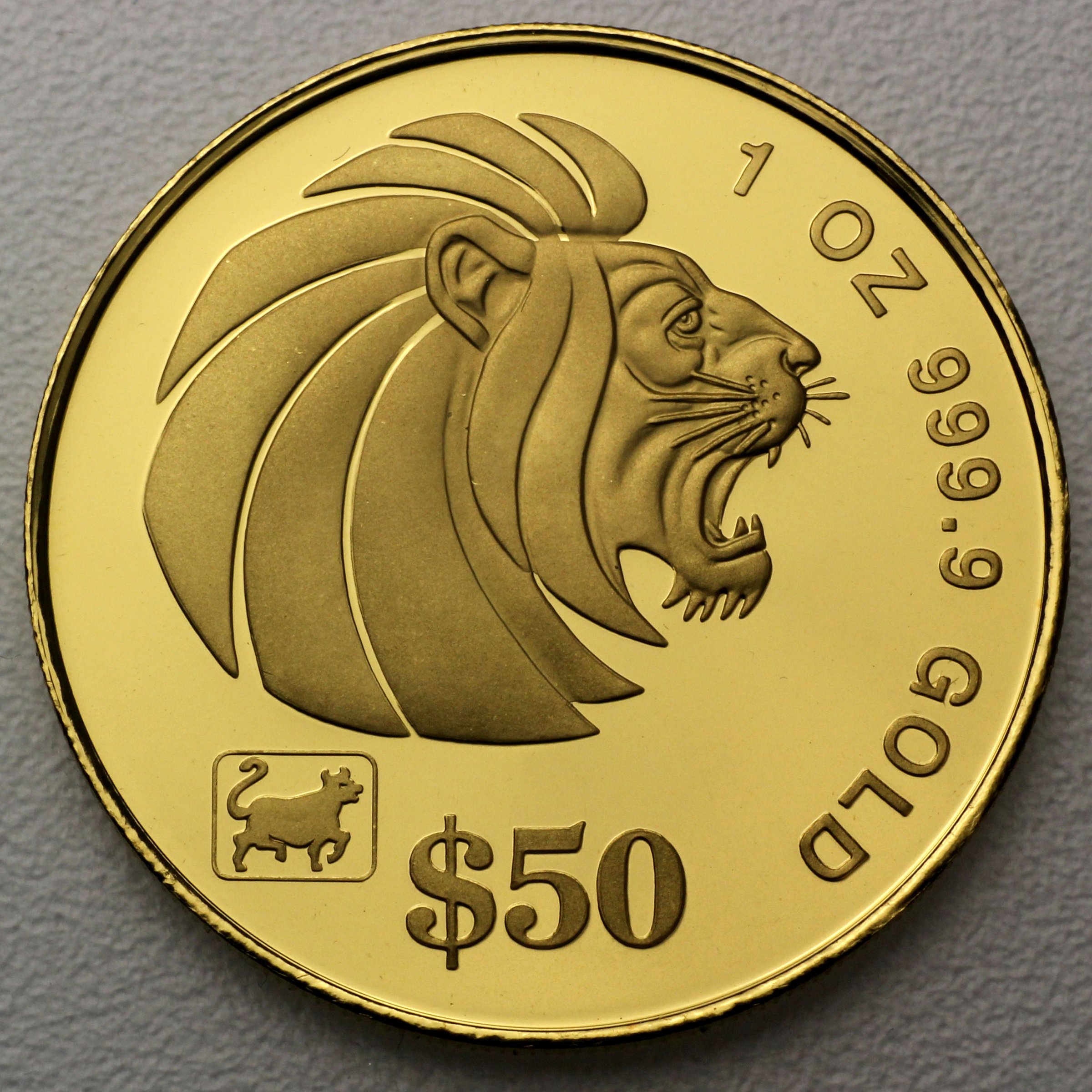 Goldmünze 1oz "Lion" verschiedene Jahrgänge (Singapur) - Hauptansicht