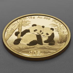 Goldmünze 15g "Panda" 2026 (China) - Miniaturansicht 3
