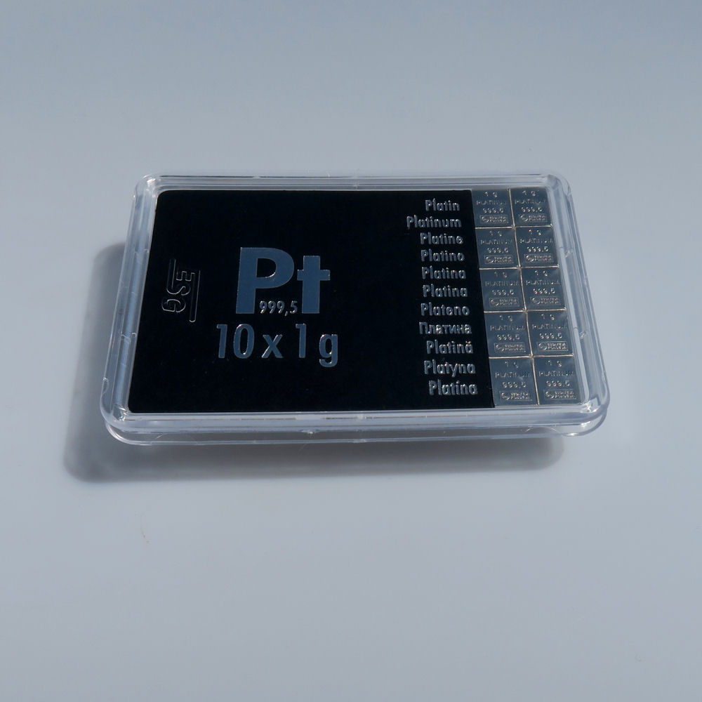 Platintafel (10x 1g Feinplatin) "CombiBar" - Detailansicht 1