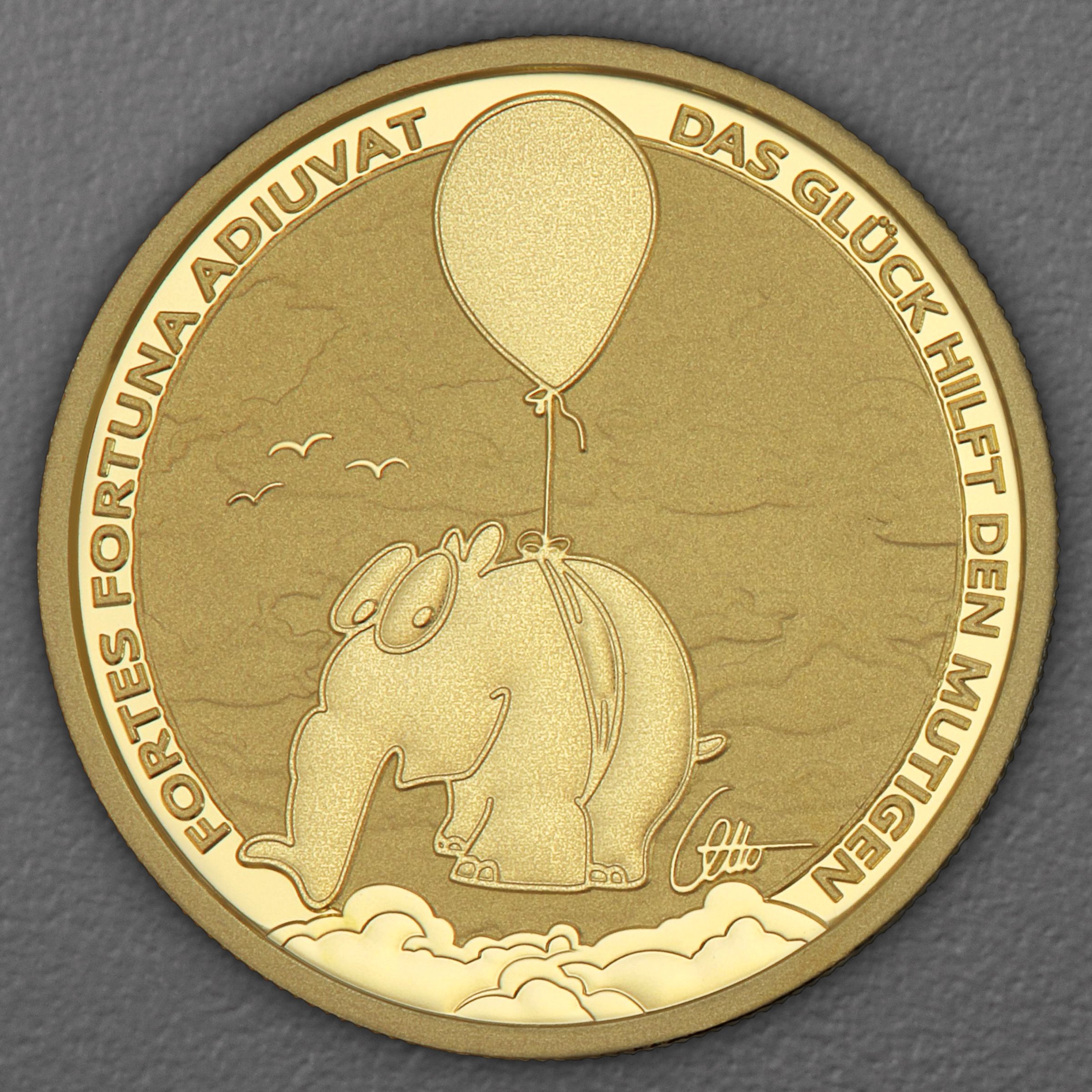 Goldmünze 1oz "Fortes Fortuna Adiuvat" 2026 Ottifanten – Ballonifant (Tuvalu) - Hauptansicht