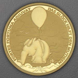 Goldmünze 1oz "Fortes Fortuna Adiuvat" 2026 Ottifanten – Ballonifant (Tuvalu) - Hauptansicht