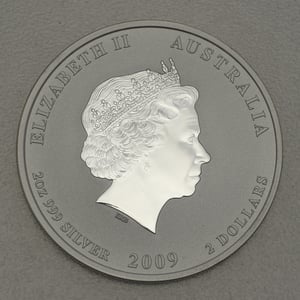Silbermünze 2oz "Ochse" 2009 Lunar II – Year of the Ox (Australien) - Miniaturansicht 2