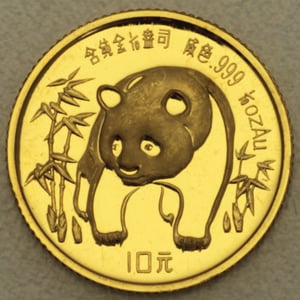 Goldmünze 1/10oz "Panda" 1986 (China) - Hauptansicht