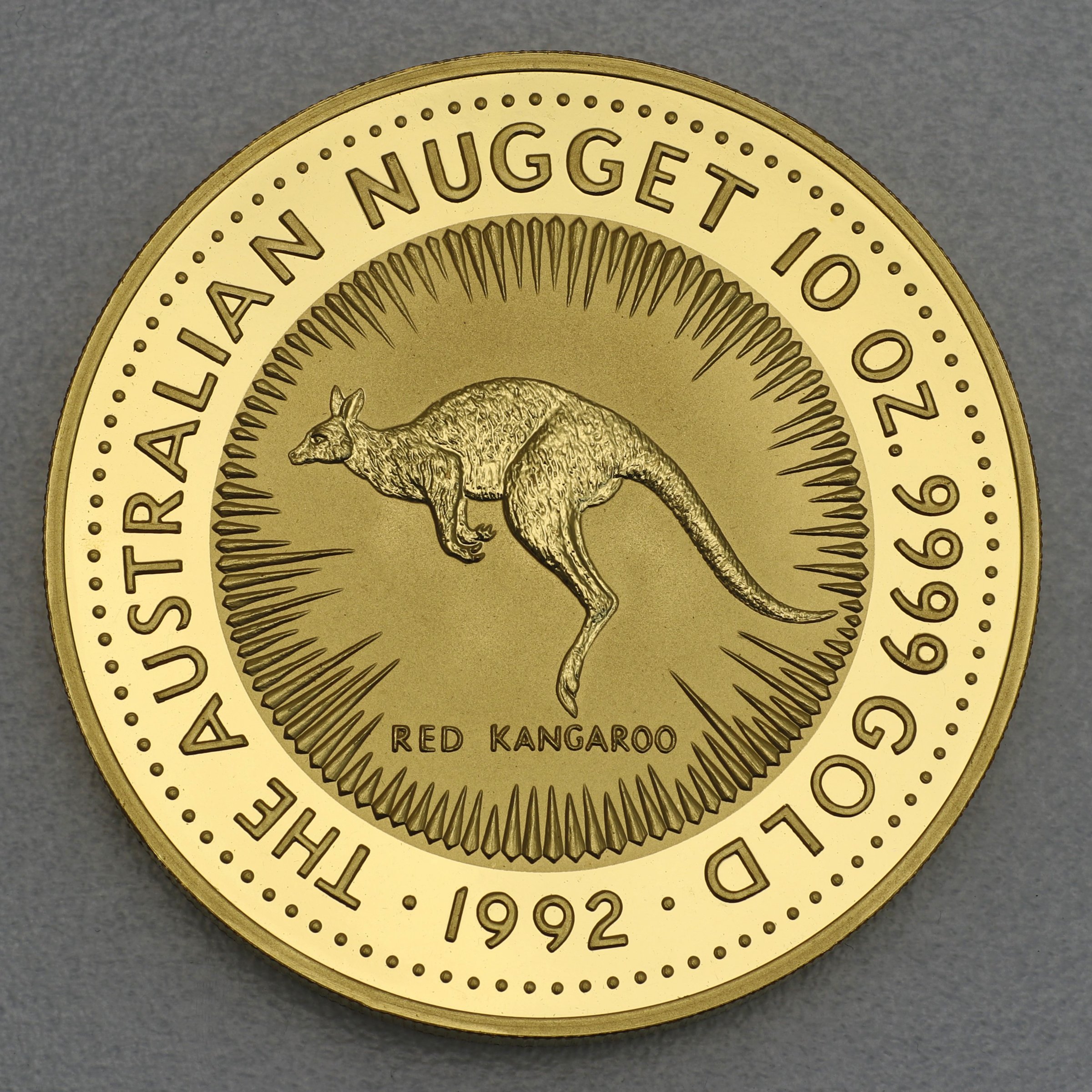 Goldmünze 10oz "Känguru" 1992 Australian Nugget (Australien) - Hauptansicht