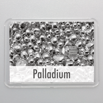 Palladiumbarren 1g "Pd-Palladium" (Flip) - Hauptansicht