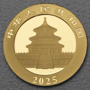 Goldmünze 3g "Panda" 2025 (China) - Miniaturansicht 2