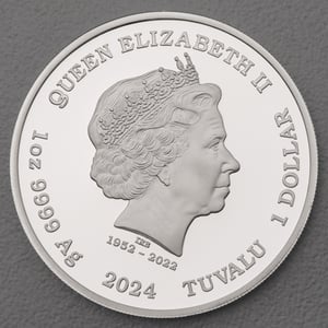 Silbermünze 1oz "Man with the Golden Gun" 2024 (PP/kol) James Bond (Tuvalu) - Miniaturansicht 2