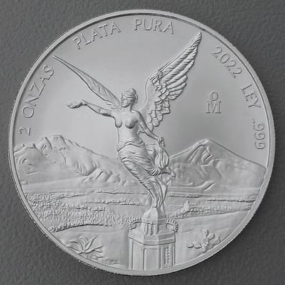 Silbermünze 2oz "Libertad" 2022 (Mexiko) - Miniaturansicht 1