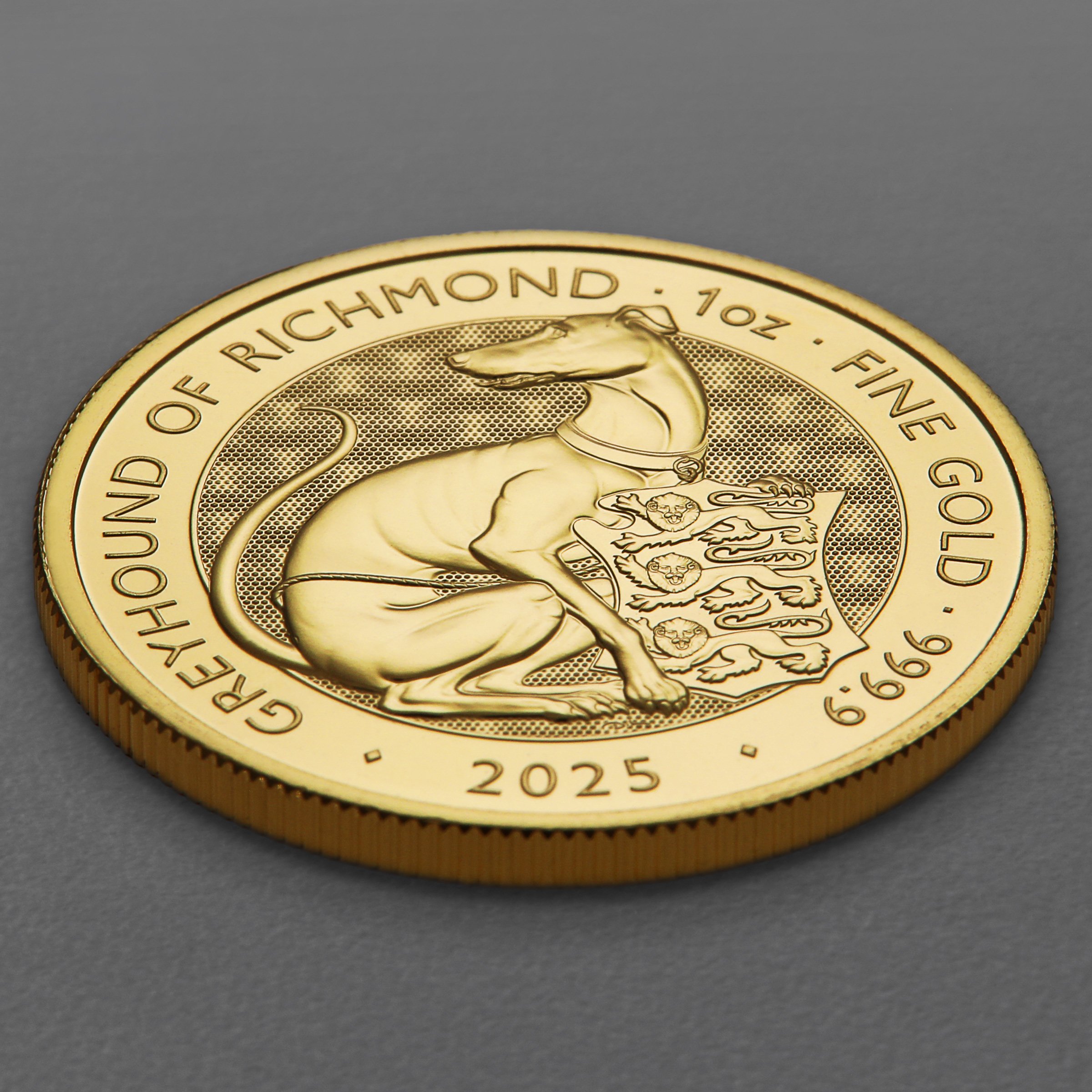 Goldmünze 1oz "Greyhound of Richmond" 2025 Royal Tudor Beasts (Großbritannien) - Detailansicht 2