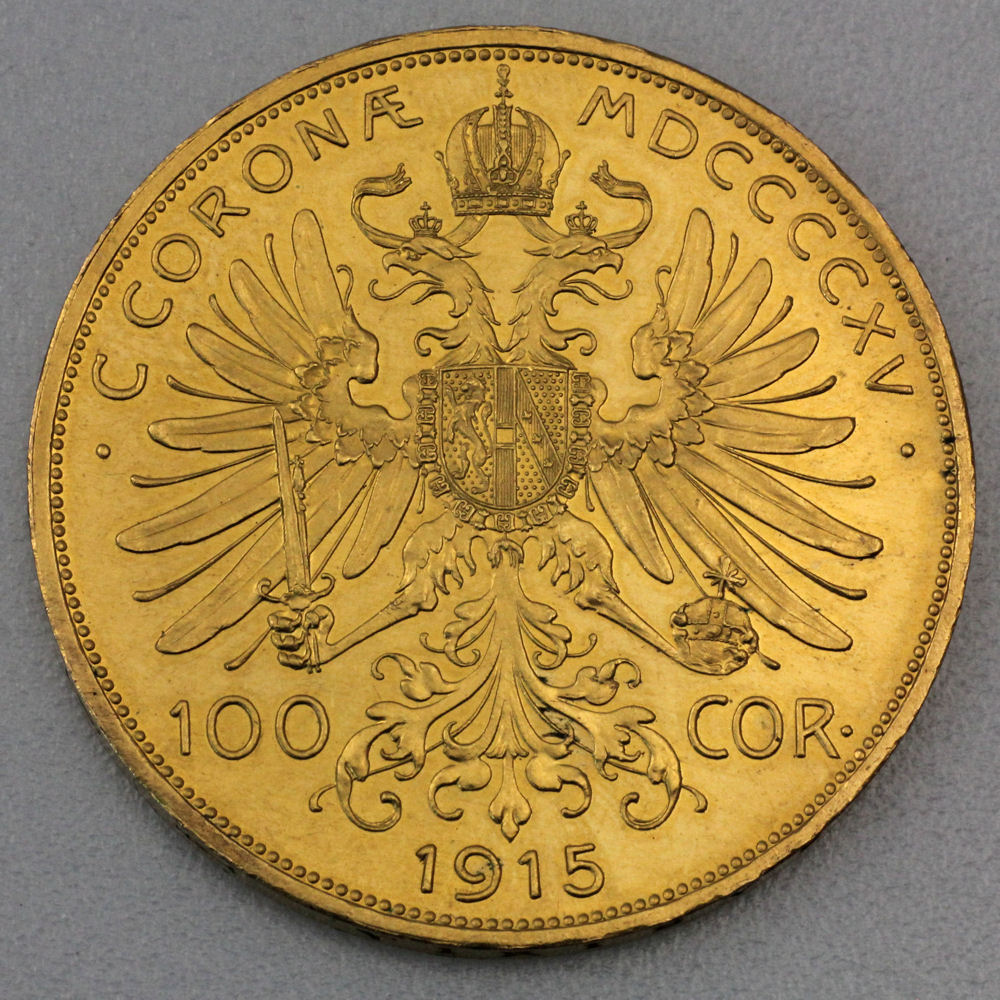 Goldmünze 10 x 100 Kronen "Franz Joseph I." 1915 Investmentpaket Nachprägung (Österreich) - Detailansicht 1