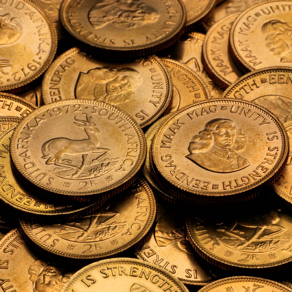 Goldmünze 50 x "2 Rand" Tube (Südafrika) - Detailansicht 3