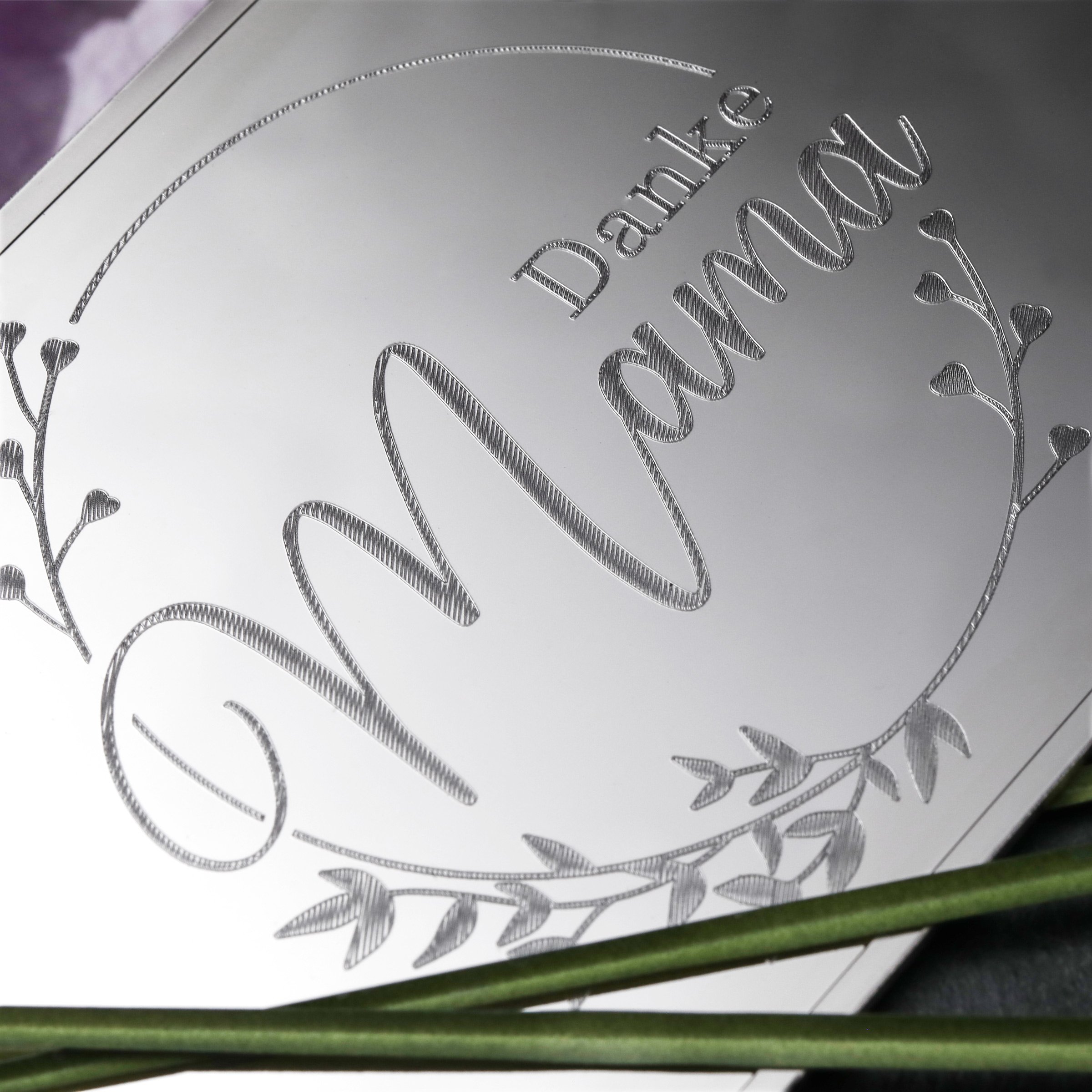 Silberbarren 100g "Danke - Mama" Gravur-Silbertafel - Detailansicht 6