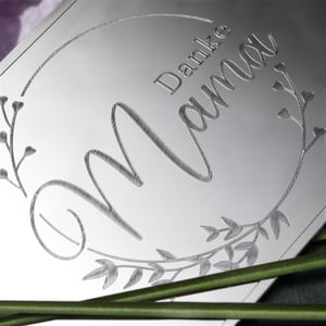Silberbarren 100g "Danke - Mama" Gravur-Silbertafel - Miniaturansicht 7