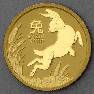 Goldmünze 1/4oz "Hase" 2023 Lunar III – Year of the Rabbit (Australien) - Hauptansicht