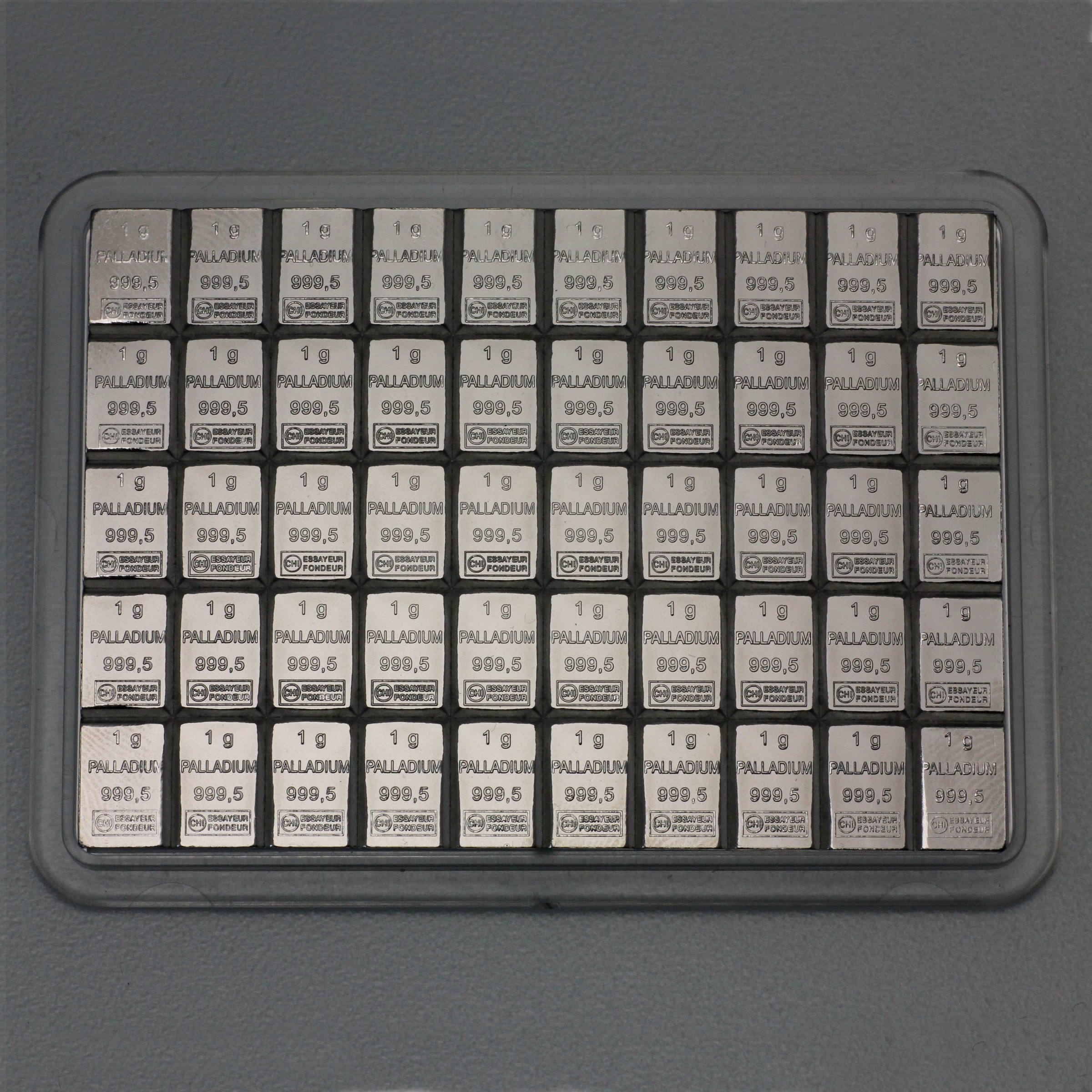 Palladiumtafel (50x 1g Feinpalladium) "CombiBar" - Hauptansicht