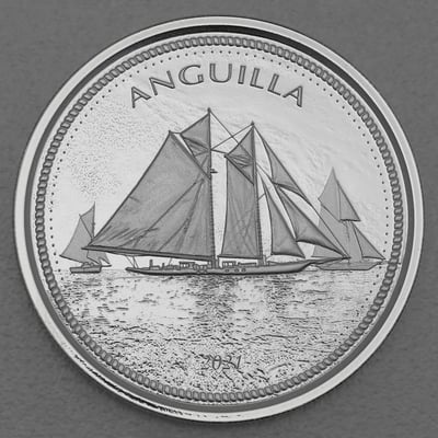 Silbermünze 1oz "Regatta" 2021 Eastern Caribbean 8 (Anguilla) - Miniaturansicht 1