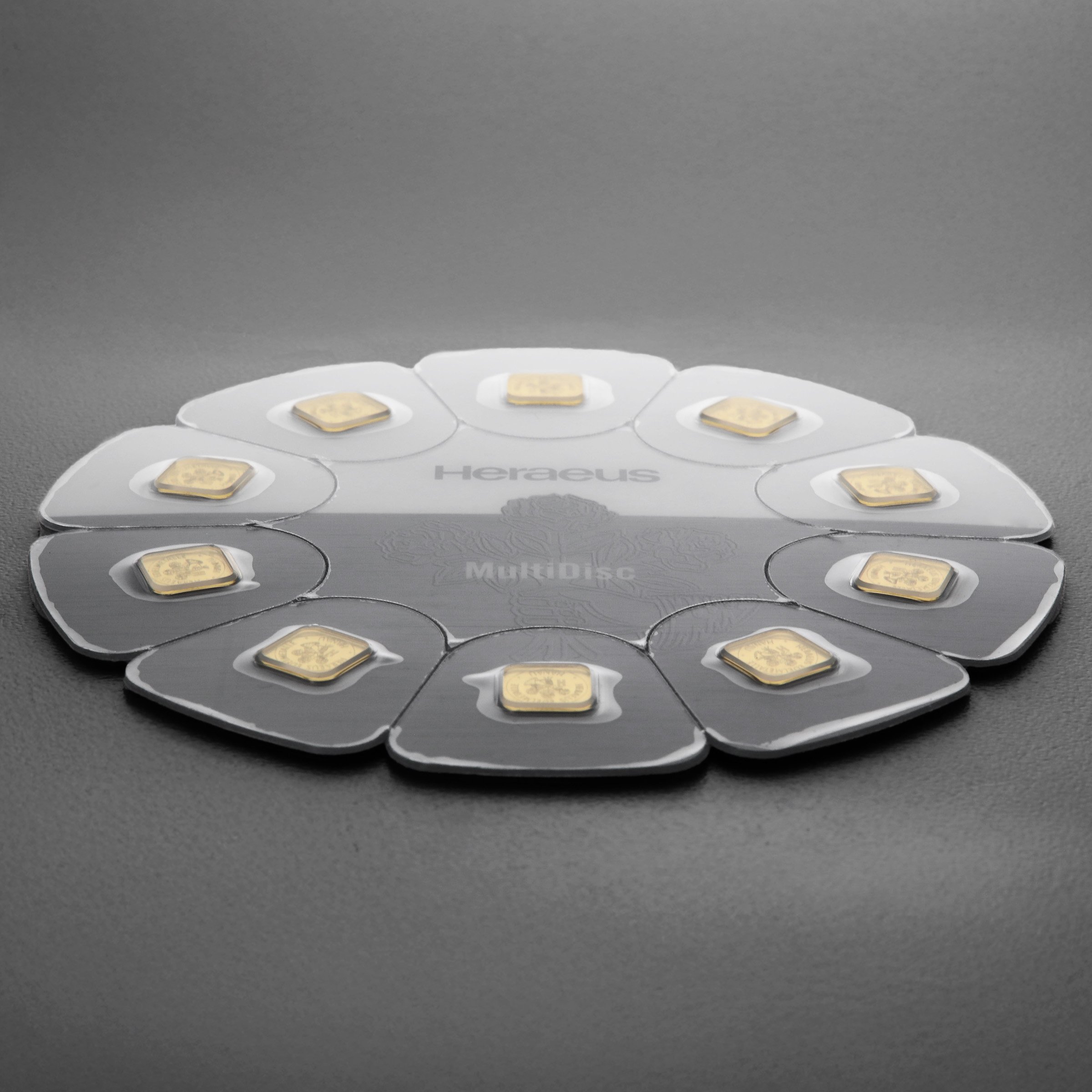 Goldbarren "MultiDisc" (10x 1g Gold) HERAEUS - Detailansicht 2