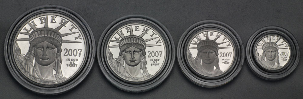 Platinmünzen "American Eagle" 2007 (PP) Set – 4-teilig (USA) - Detailansicht 1