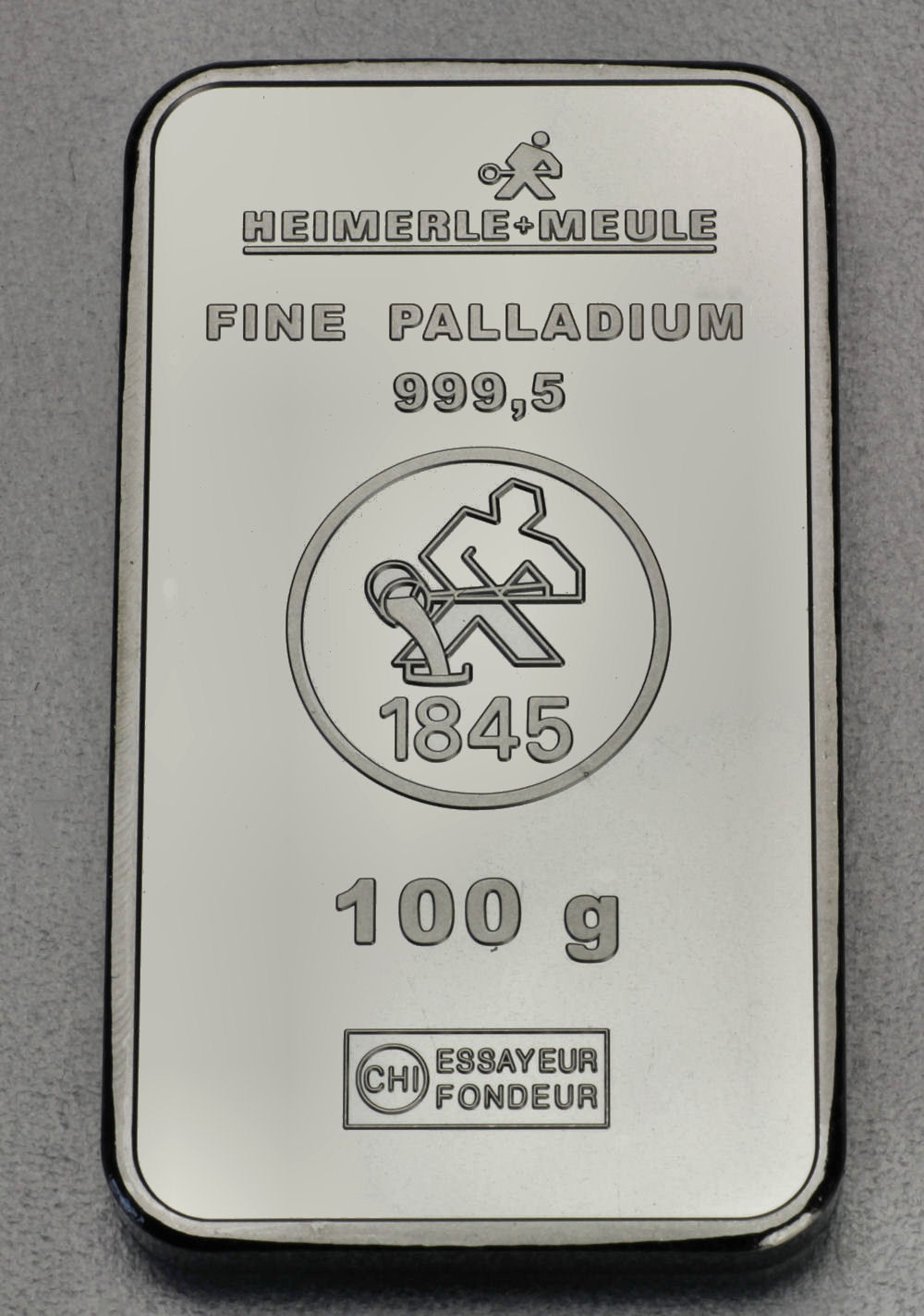 Palladiumbarren 100g Heimerle+Meule - Detailansicht 1
