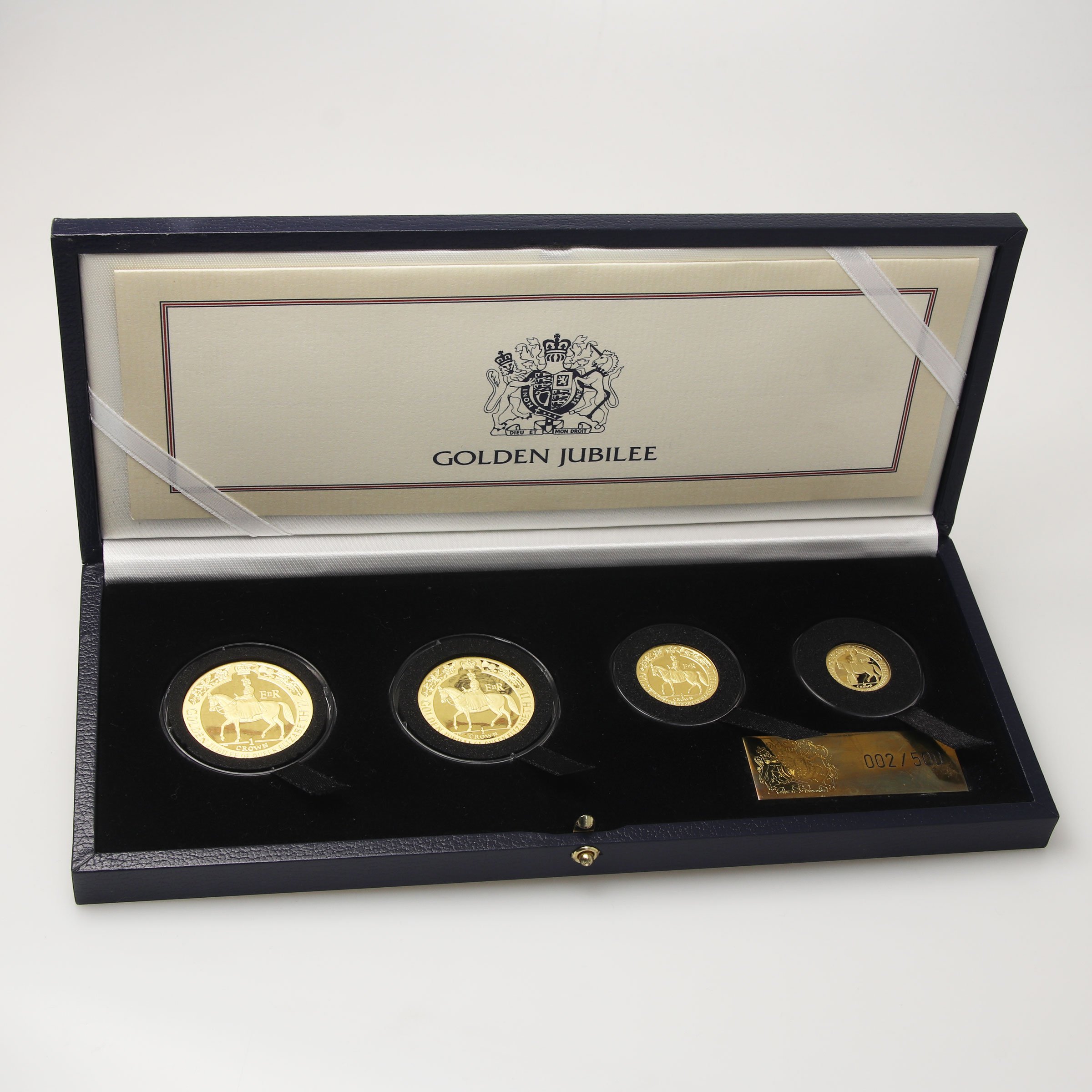 Goldmünzen "Golden Jubilee" 2002 (PP) Set – 4-teilig (Isle of Man) - Hauptansicht