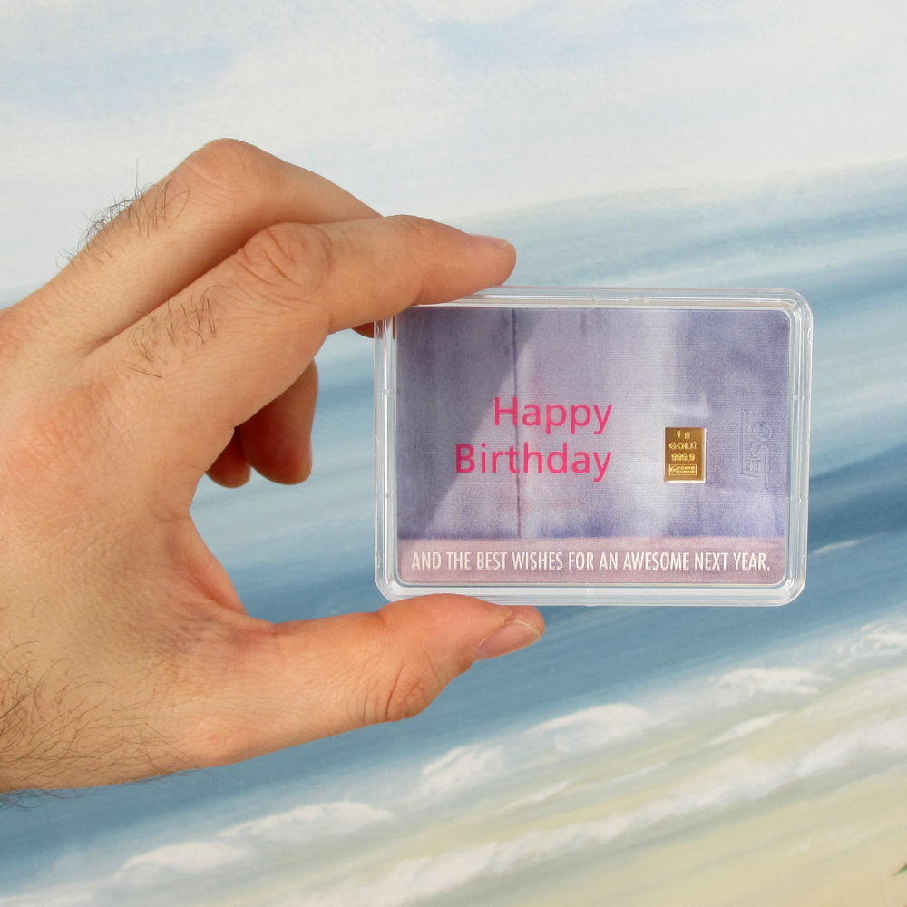Goldbarren 1g "Muffin/Happy Birthday" (Flip) - Detailansicht 2