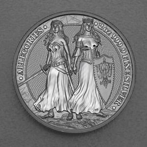 Silbermedaille 2oz "Polonia & Germania" 2022 Allegories (Polen) - Hauptansicht