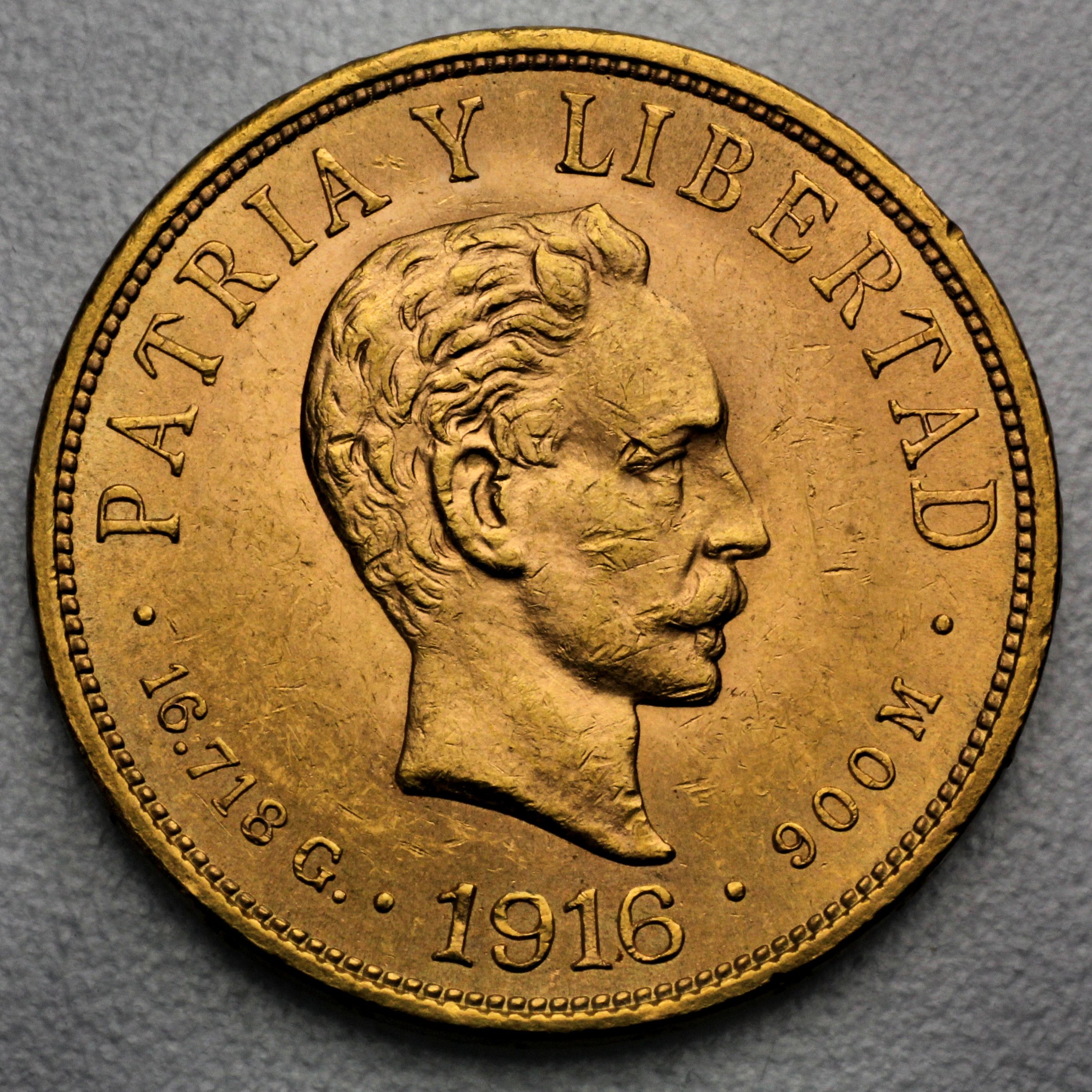 Goldmünze 10 Pesos "José Marti" 1915-1916 (Kuba) - Hauptansicht