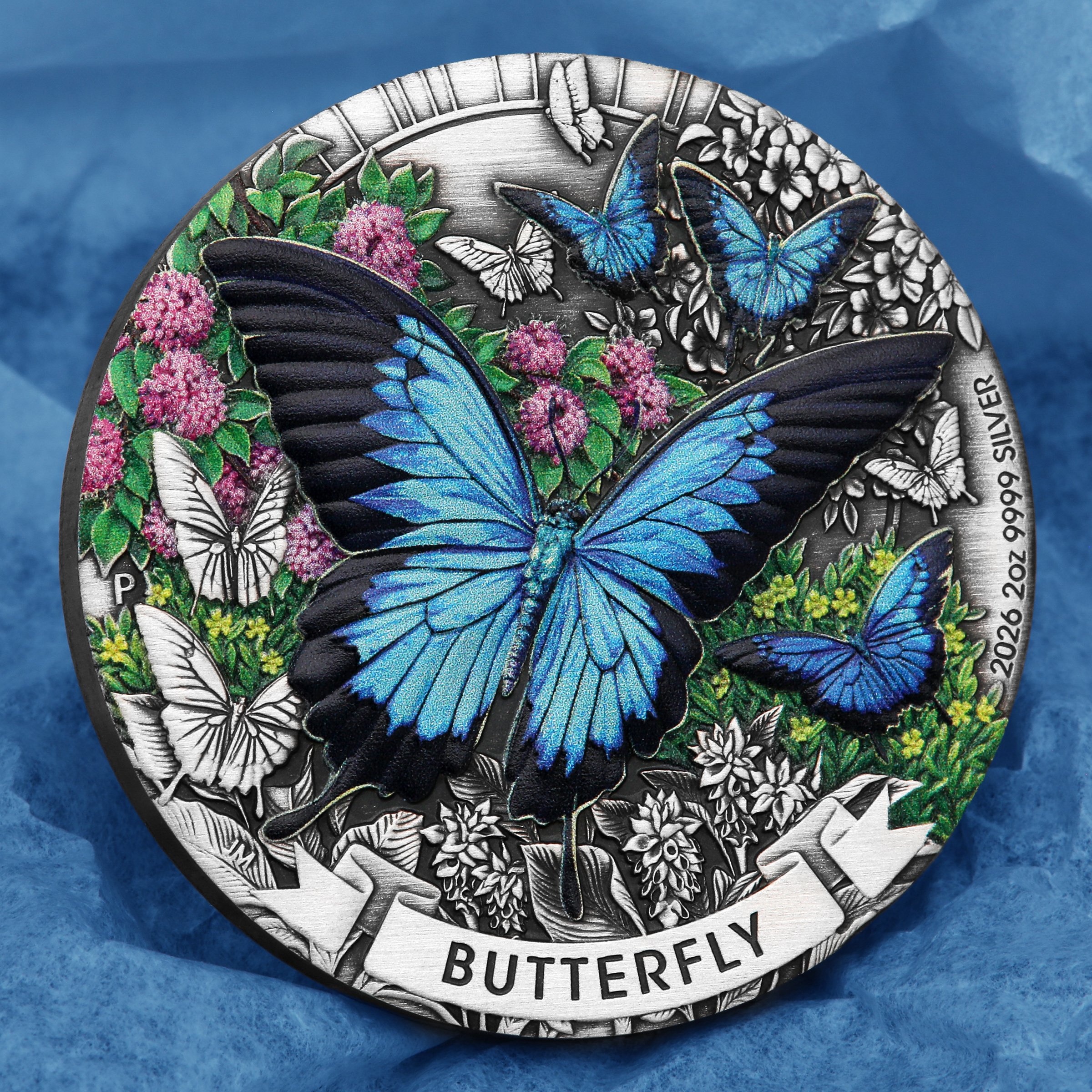 Silbermünze 2oz "Butterfly" 2026 (AF/koloriert) (Australien) - Detailansicht 5