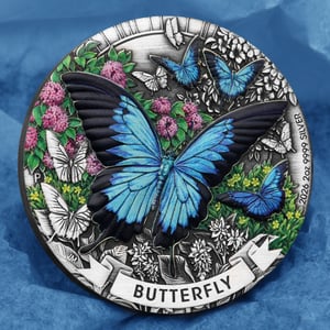 Silbermünze 2oz "Butterfly" 2026 (AF/koloriert) (Australien) - Miniaturansicht 6