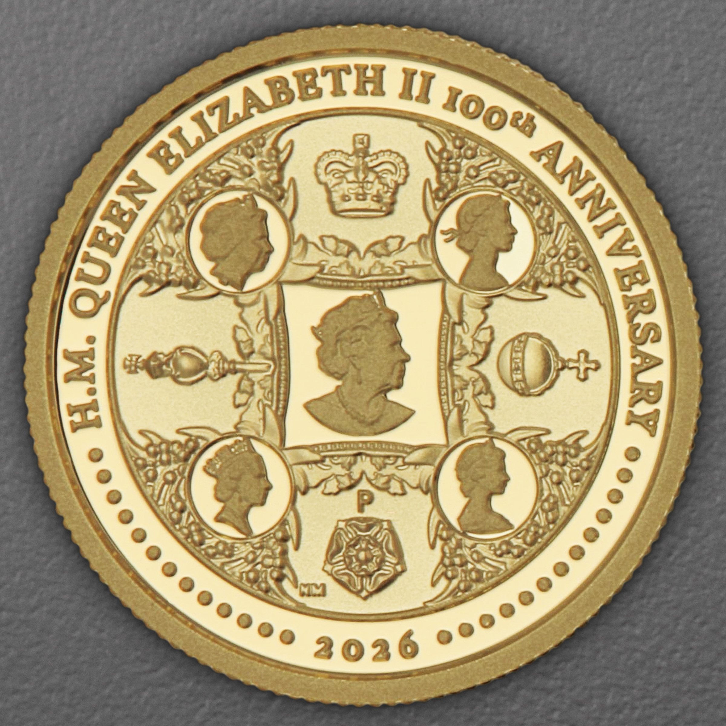 Goldmünze 1/4oz "H.M. Queen Elizabeth II 100th Anniversary" 2026 (PP) (Australien) - Hauptansicht